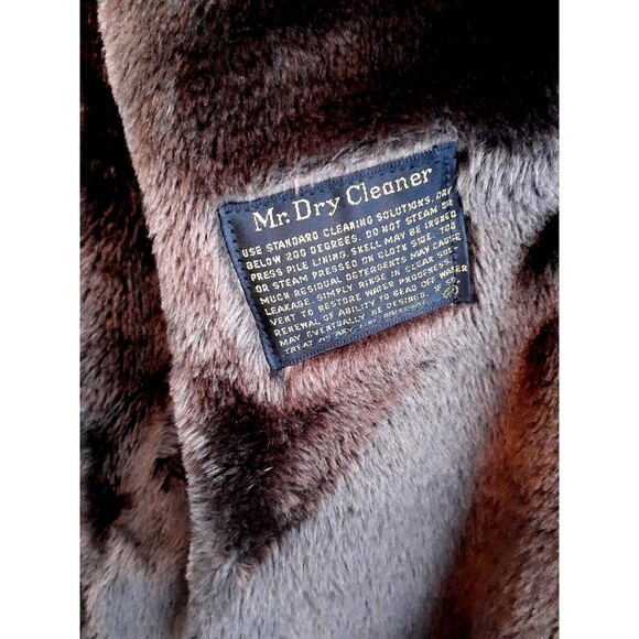 Vintage A Robert Lewis Idea HEAVY Coat Size 42 Mens Large Beige Faux Fur Lining - Picture 9 of 16